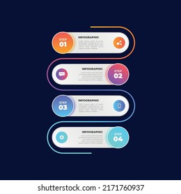 Business Vector infographic design social media template with 4 options or steps.