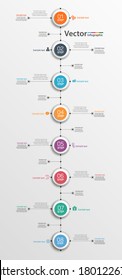 Business vector  infographic design template  with 8 options, parts, steps or processes 