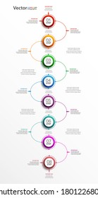 Business vector  infographic design template  with 8 options, parts, steps or processes 