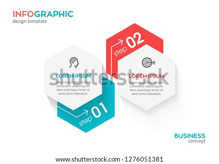 Business vector Infographic design template with icons and 2 options or steps.  Can be used for process diagram, presentations, workflow layout, banner, flow chart, info graph.