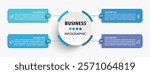 Business vector infographic template with 4 options or steps. Can be used for workflow layout, diagram, annual report, web design	

