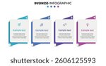 Business vector infographic template with 4 options or steps. Can be used for workflow layout, diagram, annual report, web design