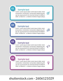 Business vector infographic template with 4 options or steps. Can be used for workflow layout, diagram, annual report, web design