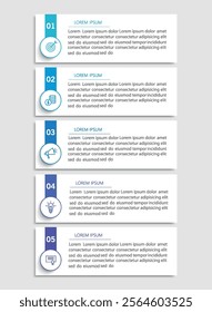 Business vector infographic template with 5 options or steps. Can be used for workflow layout, diagram, annual report, web design