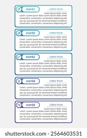 Business vector infographic template with 5 options or steps. Can be used for workflow layout, diagram, annual report, web design
