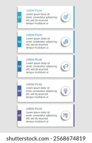 Business vector infographic template with 5 options or steps