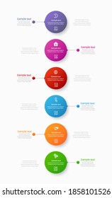 Business vector infographic template with 6 steps or options for diagram,  timeline, web design, presentations, workflow layout, flowchart