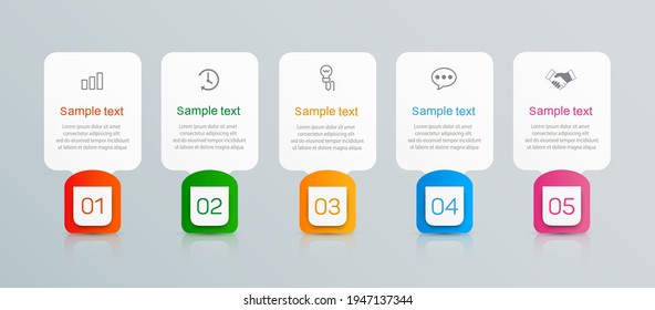 Business vector  infographic template for diagram, presentation and chart with 5 options, parts, steps or processes 