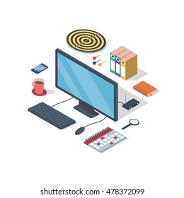 Business, vector isometric illustration