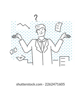 Business vector line art illustration eps 10
