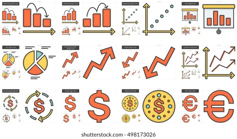Business vector line icon set isolated on white background. Business line icon set for infographic, website or app. Scalable icon designed on a grid system.
