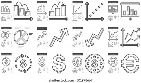Business vector line icon set isolated on white background. Business line icon set for infographic, website or app. Scalable icon designed on a grid system.