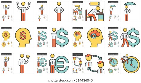 Icono de línea de vector de negocio aislado en fondo blanco. Juego de iconos de línea de negocio para infografía, sitio web o aplicación. Icono escalable diseñado en un sistema de cuadrícula.