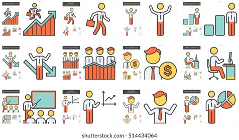 Icono de línea de vector de negocio aislado en fondo blanco. Juego de iconos de línea de negocio para infografía, sitio web o aplicación. Icono escalable diseñado en un sistema de cuadrícula.
