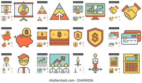 Icono de línea de vector de negocio aislado en fondo blanco. Juego de iconos de línea de negocio para infografía, sitio web o aplicación. Icono escalable diseñado en un sistema de cuadrícula.