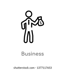 business vector line icon. Simple element illustration. business outline icon from strategy concept. Can be used for web and mobile