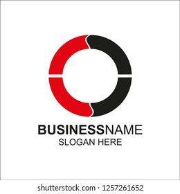 Business vector logo, circle