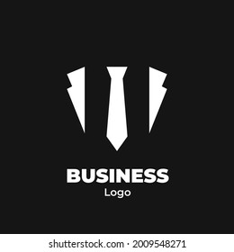 Plantilla de diseño de logotipo de vector de negocio. Trajes de hombres con logotipo creativo. Diseño del logotipo. Vector de logotipo de negocios de vínculos