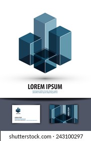 business vector logo design template. building or construction icon.