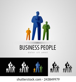 business vector logo design template. people or office icon.