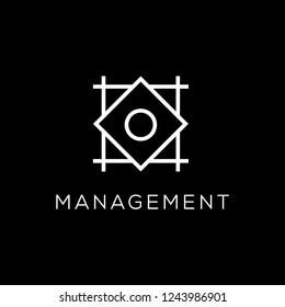 Business vector logo. Geometric vector emblem