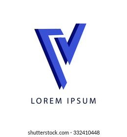 business vector logo letter V