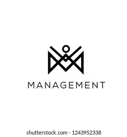 Business vector logo. M letter logo