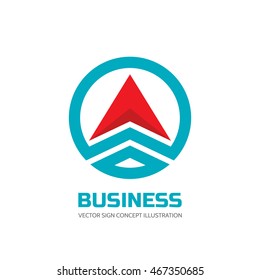 Business - vector logo template concept illustration. Abstract creative sign. Geometric design element. 