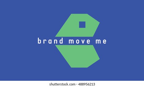 Business vector logo template. Marketing brand. Move icon