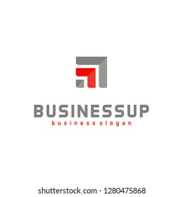 Business Up Vector Logo Template.Logo icon design, creative vector logo sign.