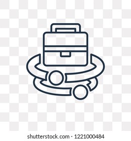 Business vector outline icon isolated on transparent background, high quality linear Business transparency concept can be used web and mobile