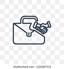 Business vector outline icon isolated on transparent background, high quality linear Business transparency concept can be used web and mobile