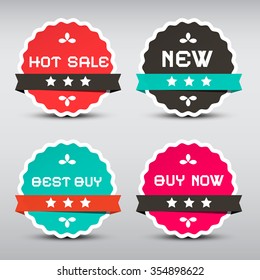 Business Vector Paper Labels Set with New - Best Buy - Hot Sale and Best Buy Titles