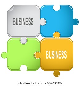 Business. Vektorpuzzle.