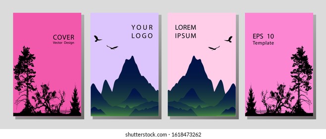 Business vector set.  Abstract modern vector illustration.  Cover presentation on a4.  Abstract presentation templates.