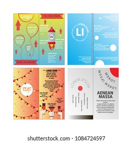 Business vector set. Brochure template layout, cover design annual report, magazine
