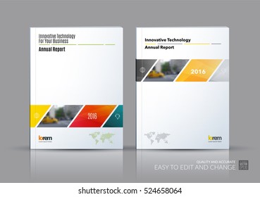 Business Vector Set. Brochure Template Layout, Cover Design Annual Report, Magazine, Flyer In A4 With Rectangular Shapes, Diagonal Lines, Parallelogram For IT, Business, Building. Abstract.