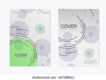 Business vector set. Brochure template cover design with abstract twirl circle design