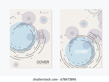 Business vector set. Brochure template cover design with abstract twirl circle design.