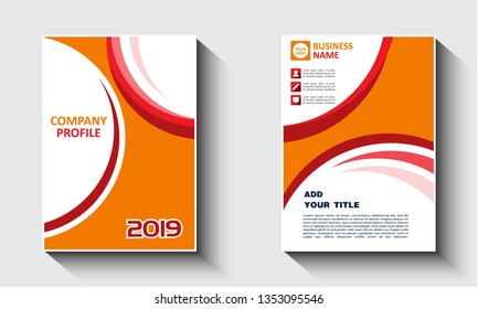 Business vector set Red and orange. Brochure template layout, cover design annual report, company profile, magazine, business, building. Abstract. - Vector