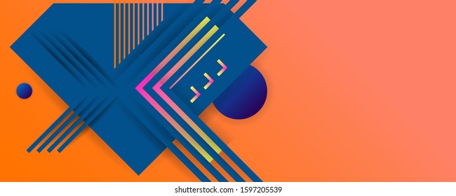 Business vector set of simple sets summer geometric, abstract background trend gradient template