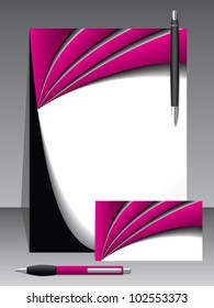 Business vector set with two pens, one hanging