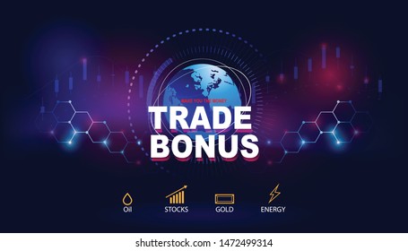 Business vector for stock exchange
 by using a smart phone or website to trade and online marketing background