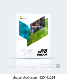 Business vector template. Brochure design, cover modern layout annual report, poster, flyer in A4 with blue diagonal abstract shapes for construction, teamwork theme with texture background.
