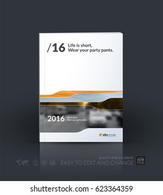 Business vector template. Brochure design, cover modern layout annual report, poster, flyer in A4 with yellow abstract geometric shapes for construction, teamwork theme with texture background.