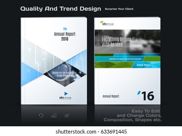 Business vector template. Brochure design, cover modern layout, annual report, poster, flyer in A4 with colourful triangles, lines, circles, shapes for tech, market with texture abstract background.