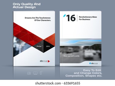 Business vector template. Brochure design, cover modern layout, annual report, poster, flyer in A4 with colourful triangles, lines, circles, shapes for tech, market with texture abstract background.
