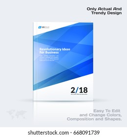 Business vector template, brochure design, abstract annual report or  modern cover layout.