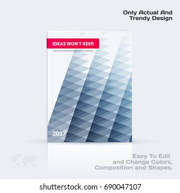 Business vector template, brochure design, abstract annual report,