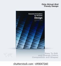 Business vector template, brochure design, abstract annual report,